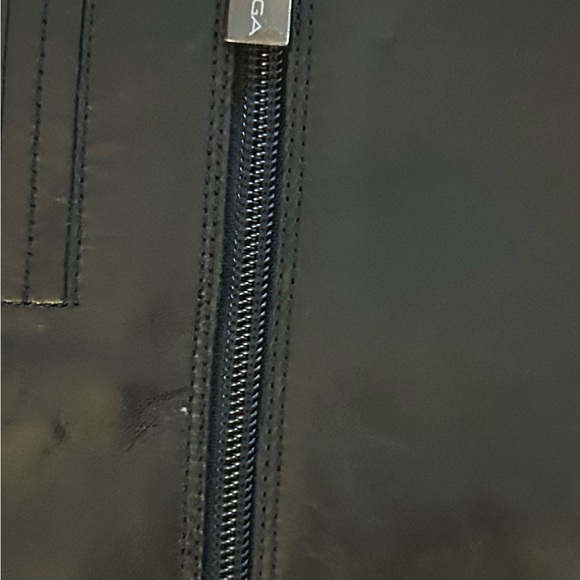 Via Spiga Black Leather Knee-High Heeled Boots - Picture 2 of 5